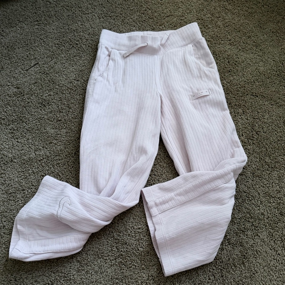 nike light pink/lavender wide leg pants